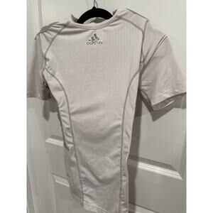 adidas Youth Aeroready Padded Football Shirt Sz Medium White With Gray Pads